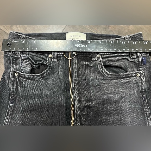 MCGUIRE Blank Denim Frayed Hem Zip Up Pants, Size 25 - Picture 6 of 10
